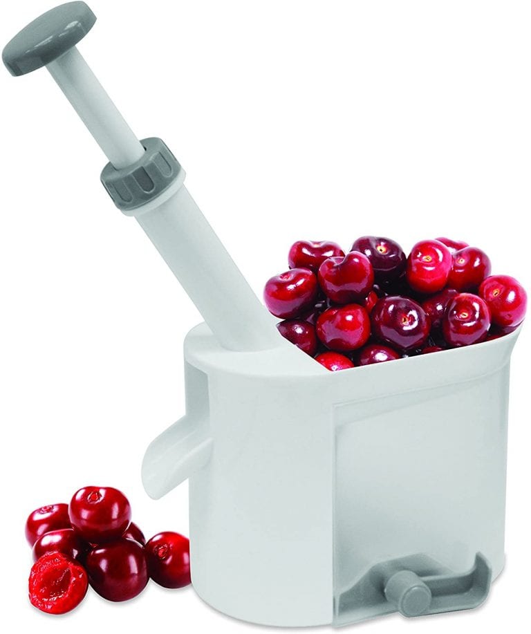 Kirschentkerner 8-in-1 – Schneller Push-Down-Entkerner Für Kirschen, Mit Spritzschutz, ABS-Material